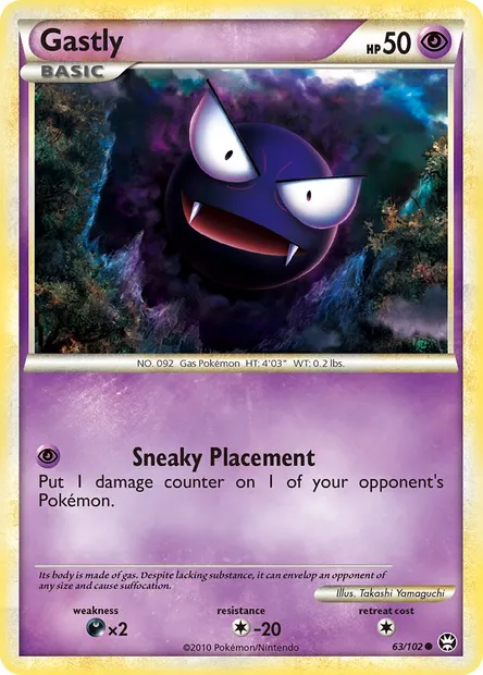 Gastly, Pokémon card TM 63 — Triumphant set