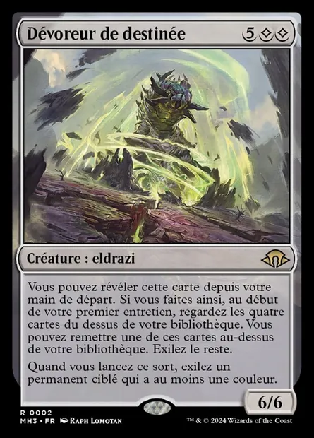 Dévoreur de destinée, carte Magic MH3 2 — extension Modern Horizons 3