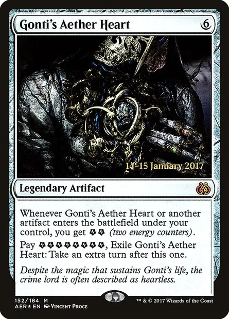 Gonti's Aether Heart, Magic card PAER 152s — Aether Revolt Promos set