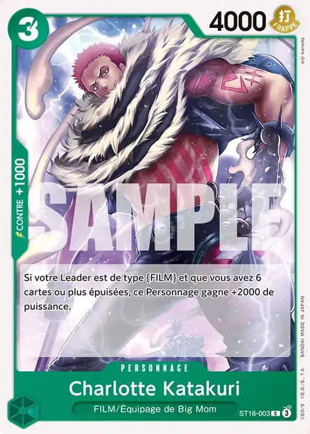 Charlotte Katakuri, carte One Piece ST16-003 — extension VERT Uta