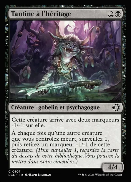 Tantine à l'héritage, carte Magic ECL 107 — extension Lorwyn Eclipsed