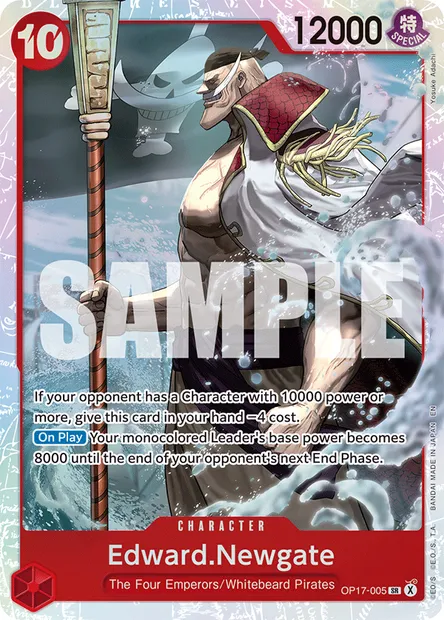 Edward.Newgate, One Piece card OP17-005 — THE WORLD’S STRONGEST WARRIORS set
