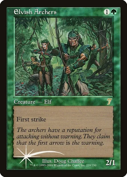 Archers elfes, carte Magic 7ED 239★ — extension Septième Edition