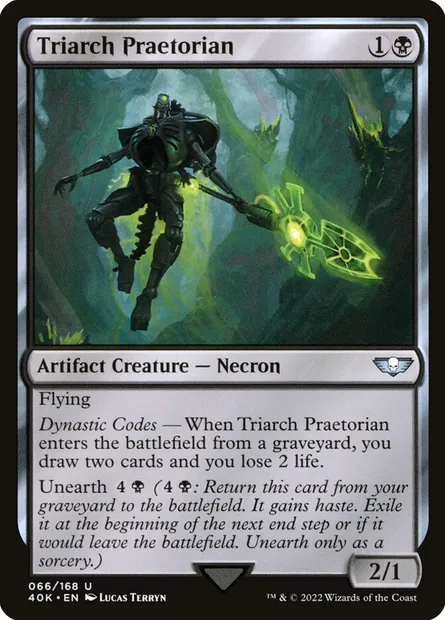 Triarch Praetorian, Magic card 40K 66 — Warhammer 40,000 Commander set