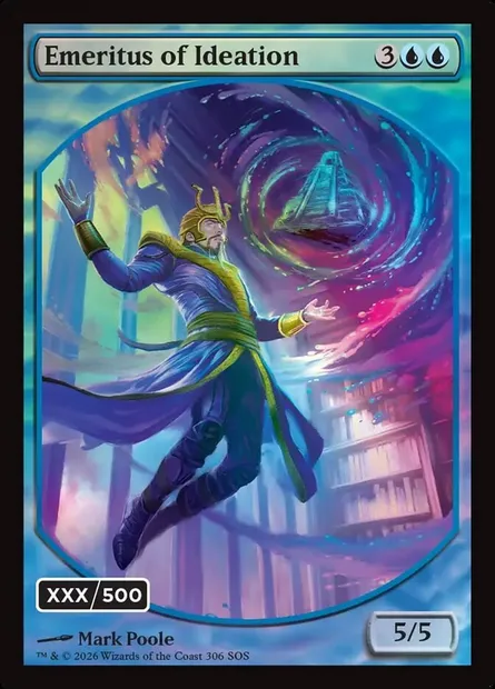 Émérite de l'idéation // Ancestral Recall, carte Magic SOS 306 — extension Secrets of Strixhaven