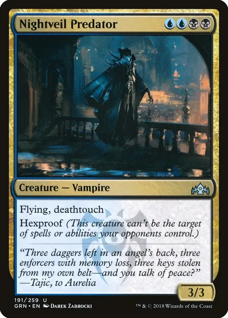 Nightveil Predator, Magic card GRN 191 — Guilds of Ravnica set