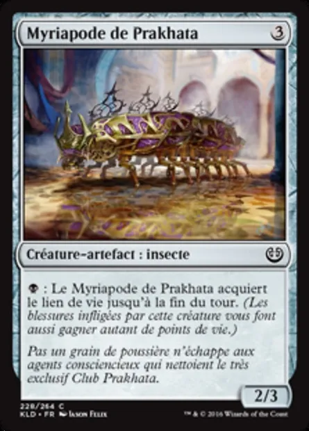 Myriapode de Prakhata, carte Magic KLD 228 — extension Kaladesh