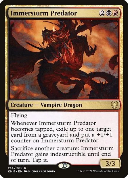 Immersturm Predator, Magic card KHM 214 — Kaldheim set