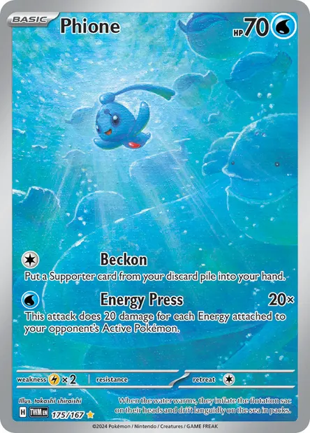 Phione, Pokémon card TWM 175 — Twilight Masquerade set