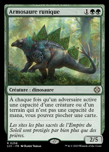 Armosaure runique, carte Magic LCC 256 — extension The Lost Caverns of Ixalan Commander