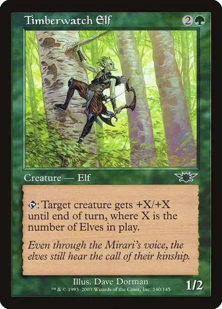 Elfe gardebois, carte Magic LGN 140 — extension Légions