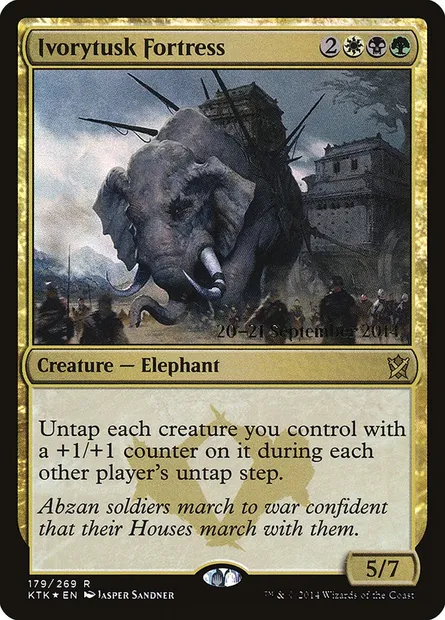 Ivorytusk Fortress, Magic card PKTK 179s — Khans of Tarkir Promos set