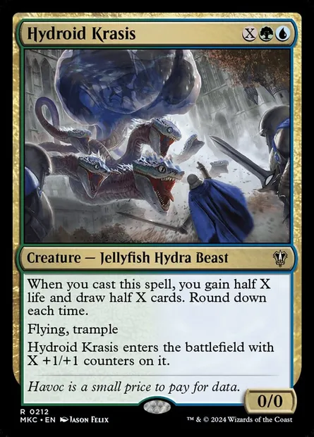 Hydroid Krasis, Magic card MKC 212 — Murders at Karlov Manor Commander set