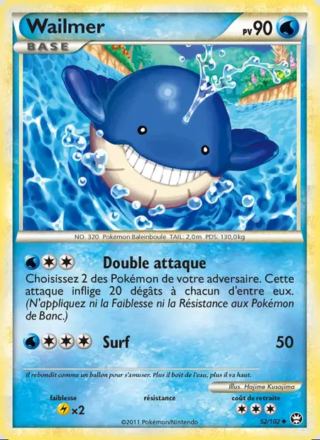Wailmer, carte Pokémon TM 52 — extension Triomphant