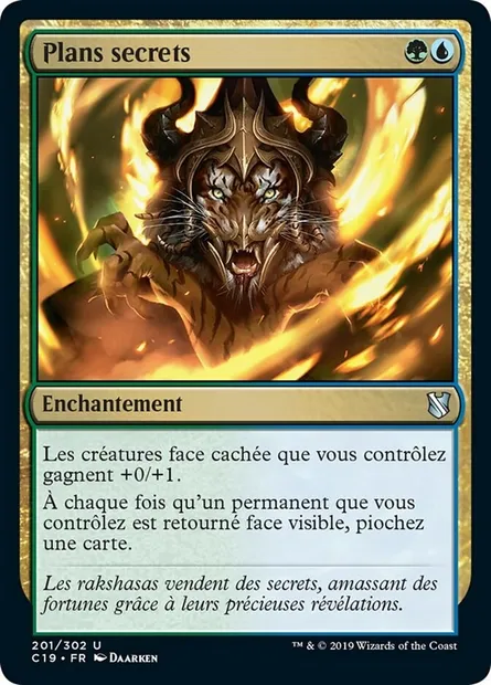 Plans secrets, carte Magic C19 201 — extension Commander 2019