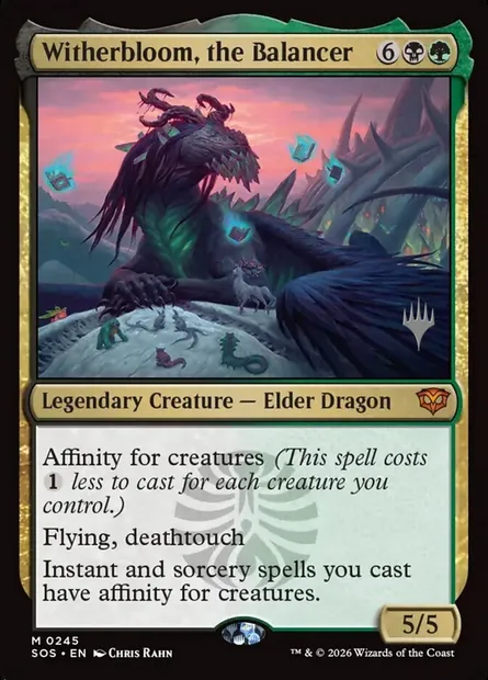 Witherbloom, the Balancer, Magic card PSOS 245p — Secrets of Strixhaven Promos set