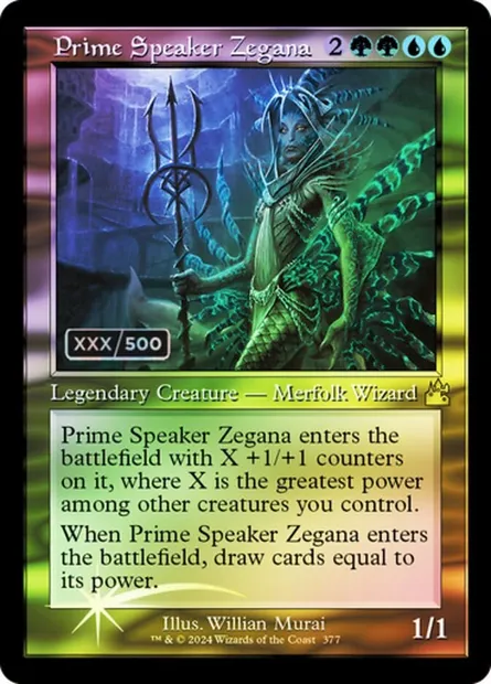 Prime Speaker Zegana, Magic card RVR 377z — Ravnica Remastered set