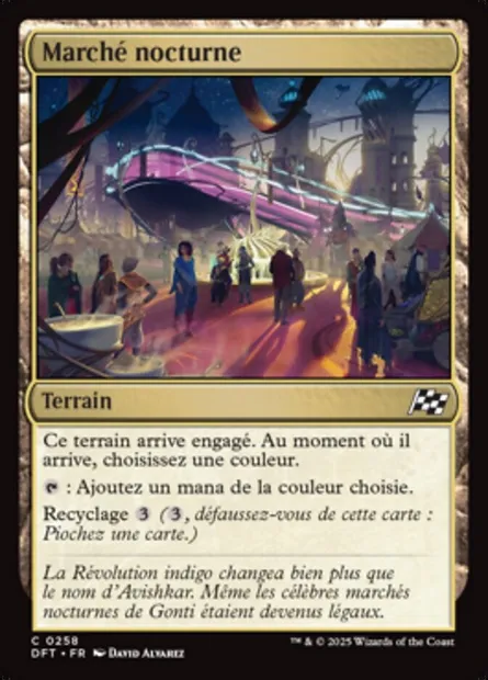 Marché nocturne, carte Magic DFT 258 — extension Aetherdrift
