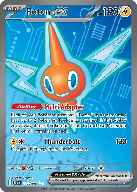 Rotom ex, Pokémon card PFL 111 — Phantasmal Flames set