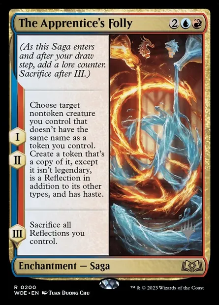 The Apprentice's Folly, Magic card PWOE 200p — Wilds of Eldraine Promos set