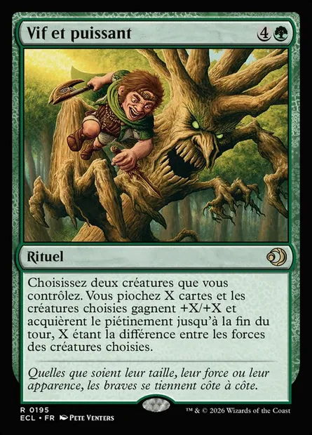 Vif et puissant, carte Magic ECL 195 — extension Lorwyn Eclipsed
