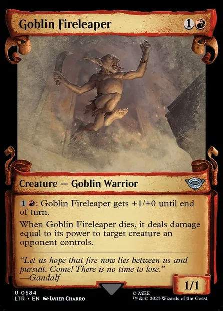 Goblin Fireleaper, Magic card LTR 584 — The Lord of the Rings: Tales of Middle-earth set