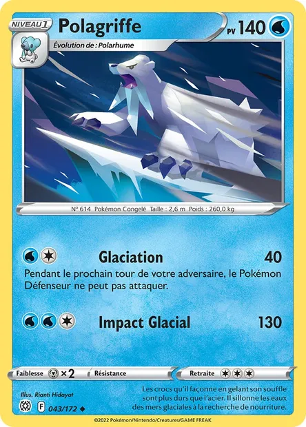 Polagriffe, carte Pokémon BRS 043 — extension Stars Étincelantes