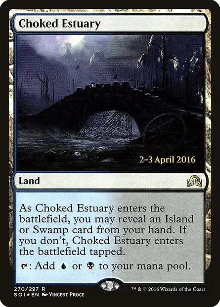 Choked Estuary, Magic card PSOI 270s — Shadows over Innistrad Promos set