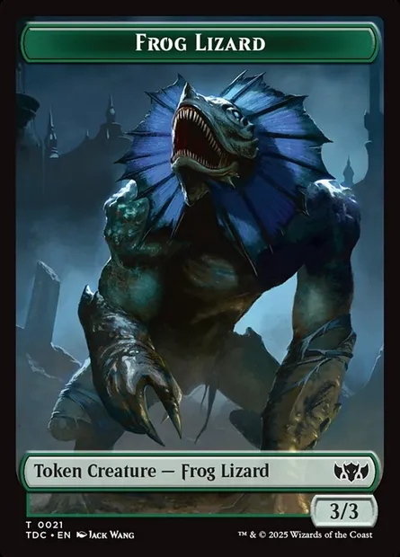Frog Lizard, carte Magic TTDC 21 — extension Tarkir: Dragonstorm Commander Tokens