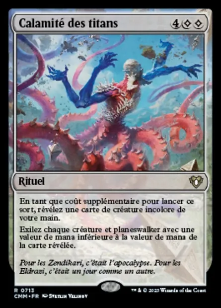 Calamité des titans, carte Magic CMM 713 — extension Commander Masters
