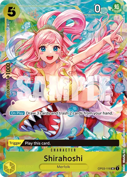 Shirahoshi, One Piece card OP03-116 — PILLARS OF STRENGTH set