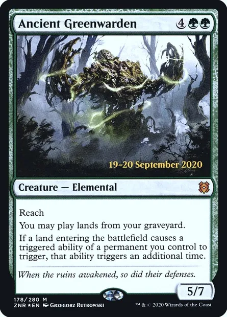 Ancient Greenwarden, Magic card PZNR 178s — Zendikar Rising Promos set