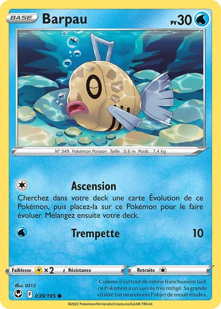 Barpau, carte Pokémon SIT 039 — extension Tempête Argentée