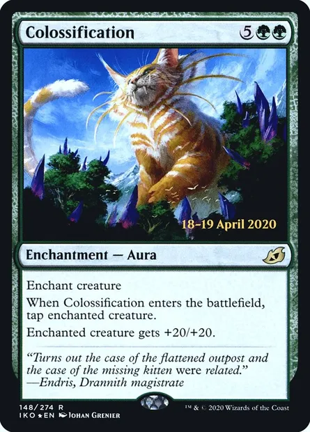 Colossification, carte Magic PIKO 148s — extension Ikoria: Lair of Behemoths Promos