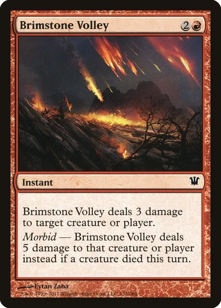 Brimstone Volley, Magic card ISD 132 — Innistrad set
