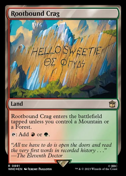 Rootbound Crag, Magic card WHO 891 — Doctor Who set