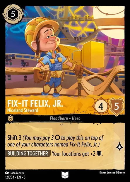 Fix-It Felix, Jr. - Niceland Steward, Disney Lorcana card CH5-012 — Shimmering Skies set