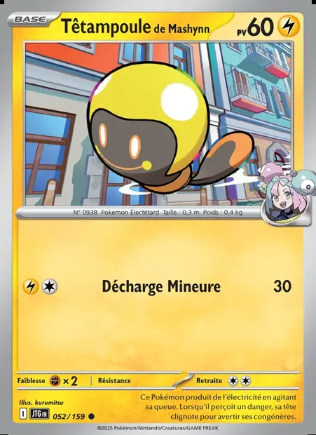 Têtampoule de Mashynn, carte Pokémon JTG 052 — extension Aventures Ensemble