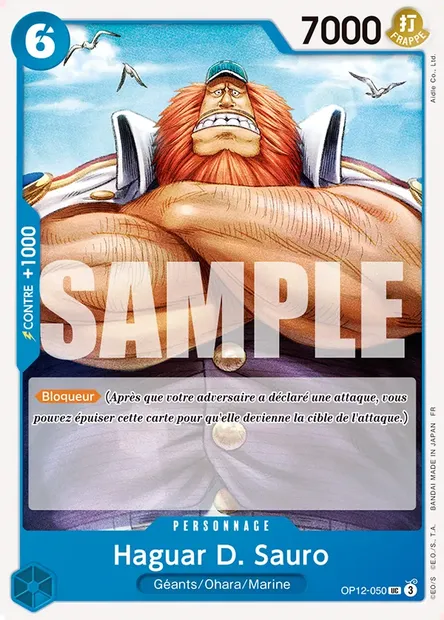 Haguar D. Sauro, carte One Piece OP12-050 — extension L'HÉRITAGE DU MAÎTRE