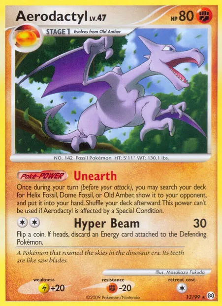 Aerodactyl, Pokémon card AR 13 — Arceus set