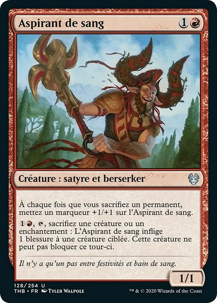 Aspirant de sang, carte Magic THB 128 — extension Theros Beyond Death