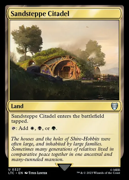 Sandsteppe Citadel, Magic card LTC 327 — Tales of Middle-earth Commander set