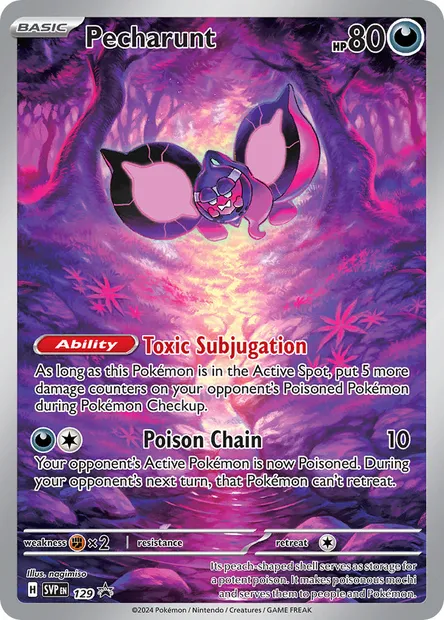Pecharunt, Pokémon card PR-SV 129 — SVP Black Star Promos set