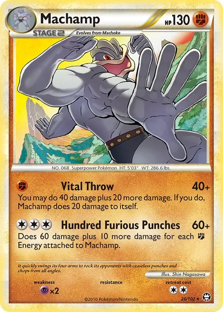 Machamp, Pokémon card TM 26 — Triumphant set