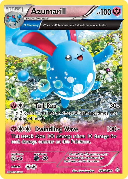 Azumarill, Pokémon card PRC 104 — Primal Clash set