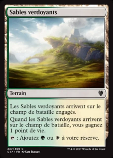Sables verdoyants, carte Magic C17 237 — extension Commander 2017