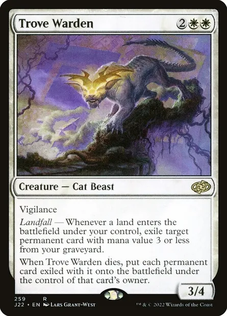 Trove Warden, Magic card J22 259 — Jumpstart 2022 set