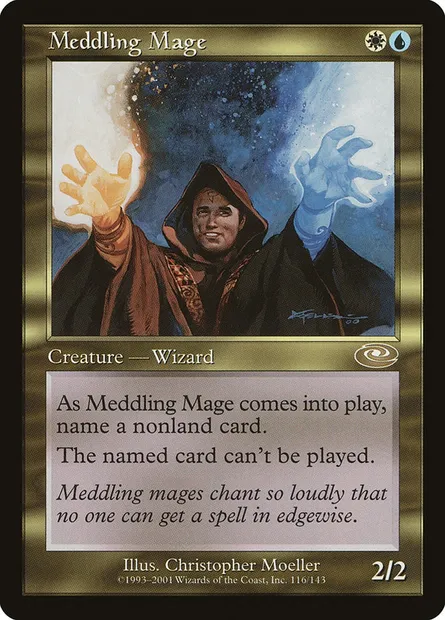 Meddling Mage, Magic card PLS 116 — Planeshift set
