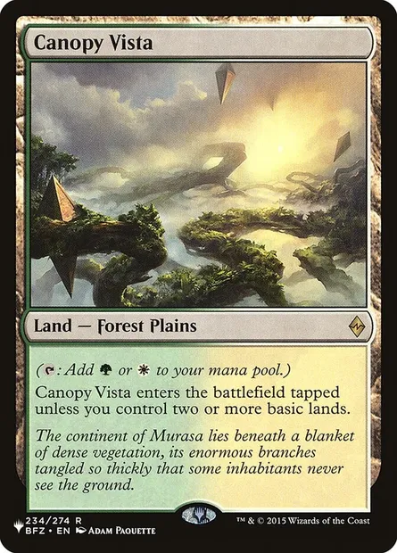 Canopy Vista, Magic card PLST BFZ-234 — The List set