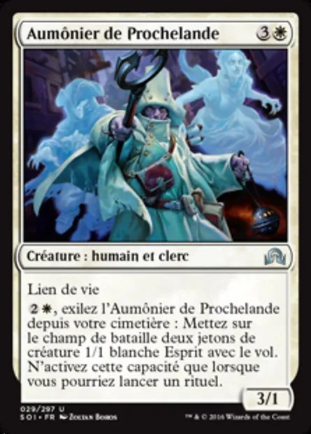 Aumônier de Prochelande, carte Magic SOI 29 — extension Ténèbres sur Innistrad